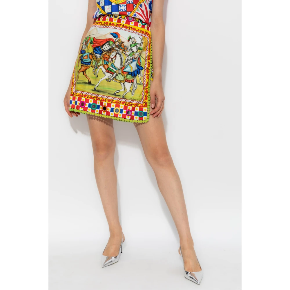 Dolce & Gabbana Rok met Carretto-patroon Multicolor Dames
