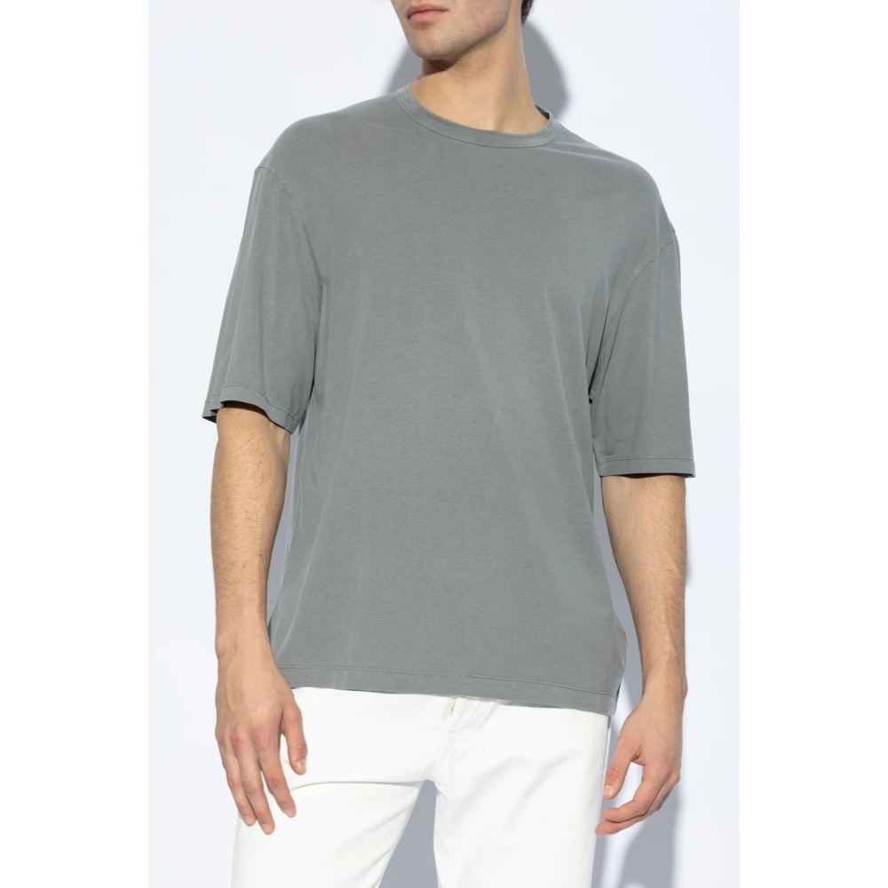 Officine Générale Crew Neck T-Shirt Gray Heren