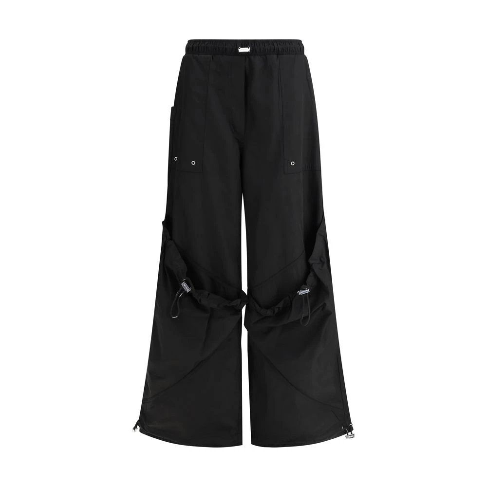 The Attico Nylon Cargo Broek Urban Stijl Black Dames