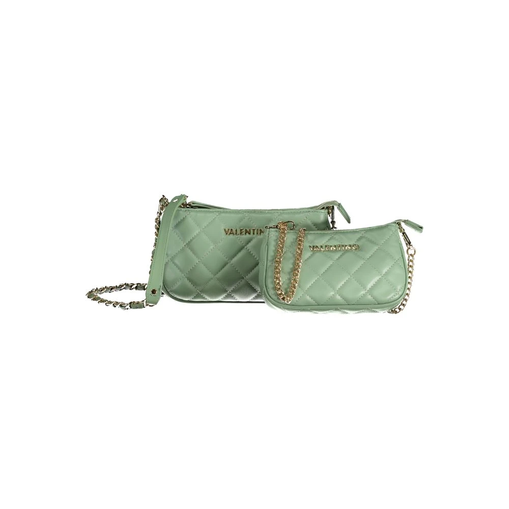 Valentino by Mario Valentino Groene Polyethyleen Handtas met Kettingen Green Dames