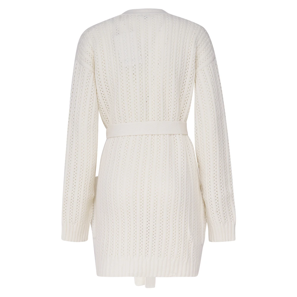 Max Mara Vanilla Wol Kasjmier Vest met Ceintuur Beige Dames