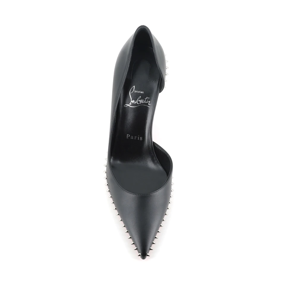 Christian Louboutin Zwarte puntige hakken met zilveren studs Black Dames