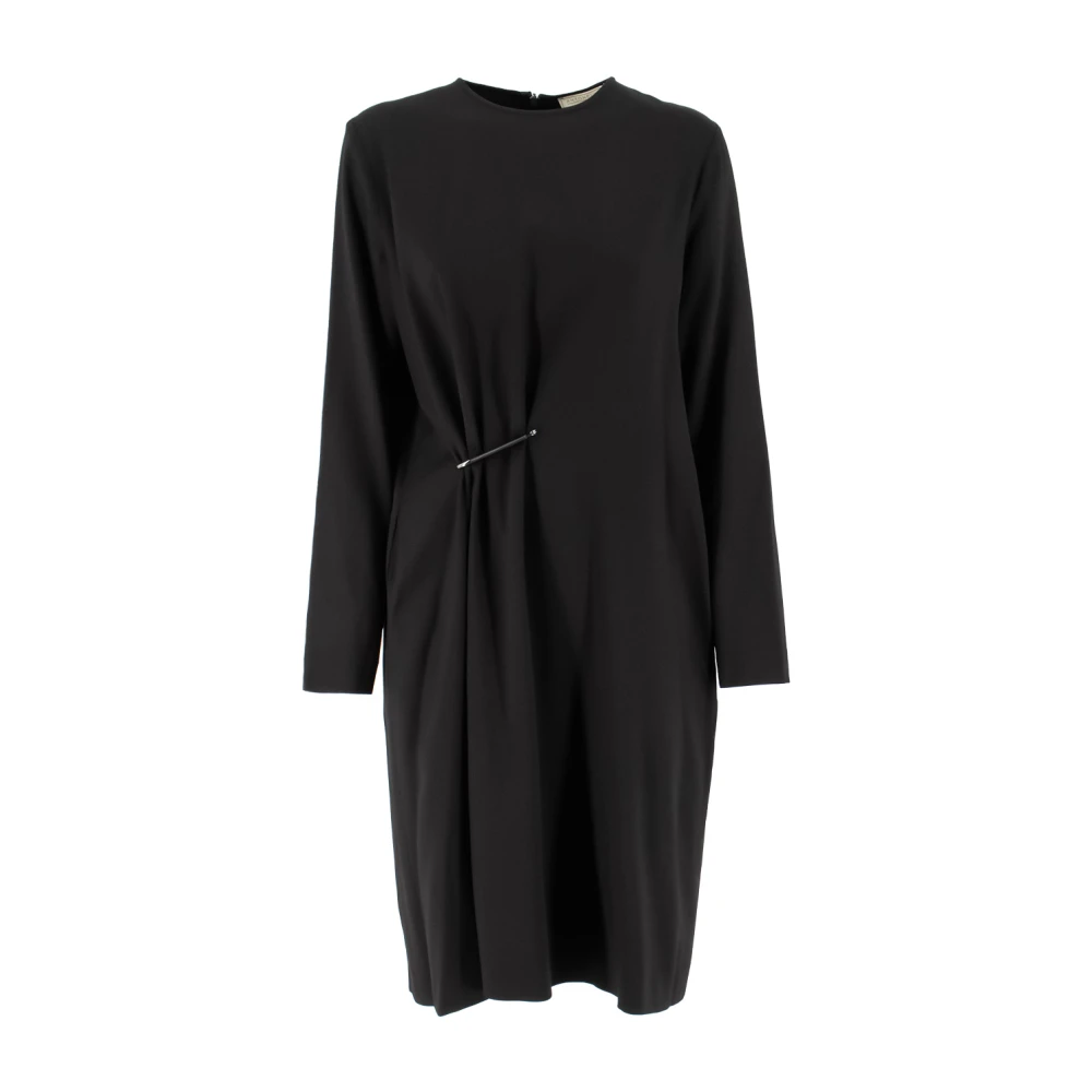 Antonelli Firenze Elegante Broche Losse Fit Jurk Black Dames