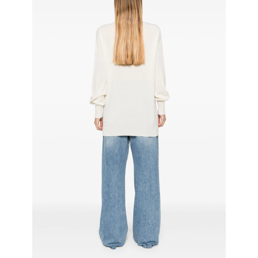 Twinset Sneeuw Gebreide Trui Beige Dames