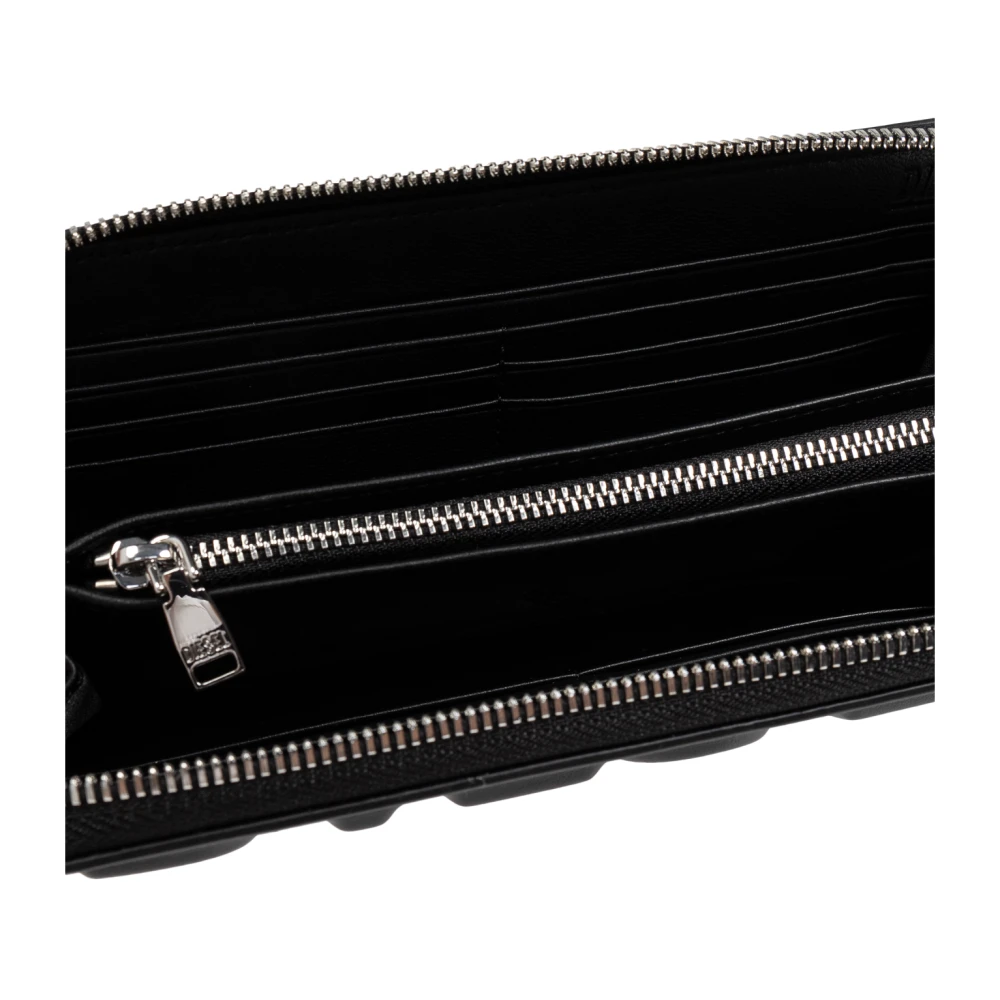 Diesel Portemonnee met 3D -Continenta logo Black Dames
