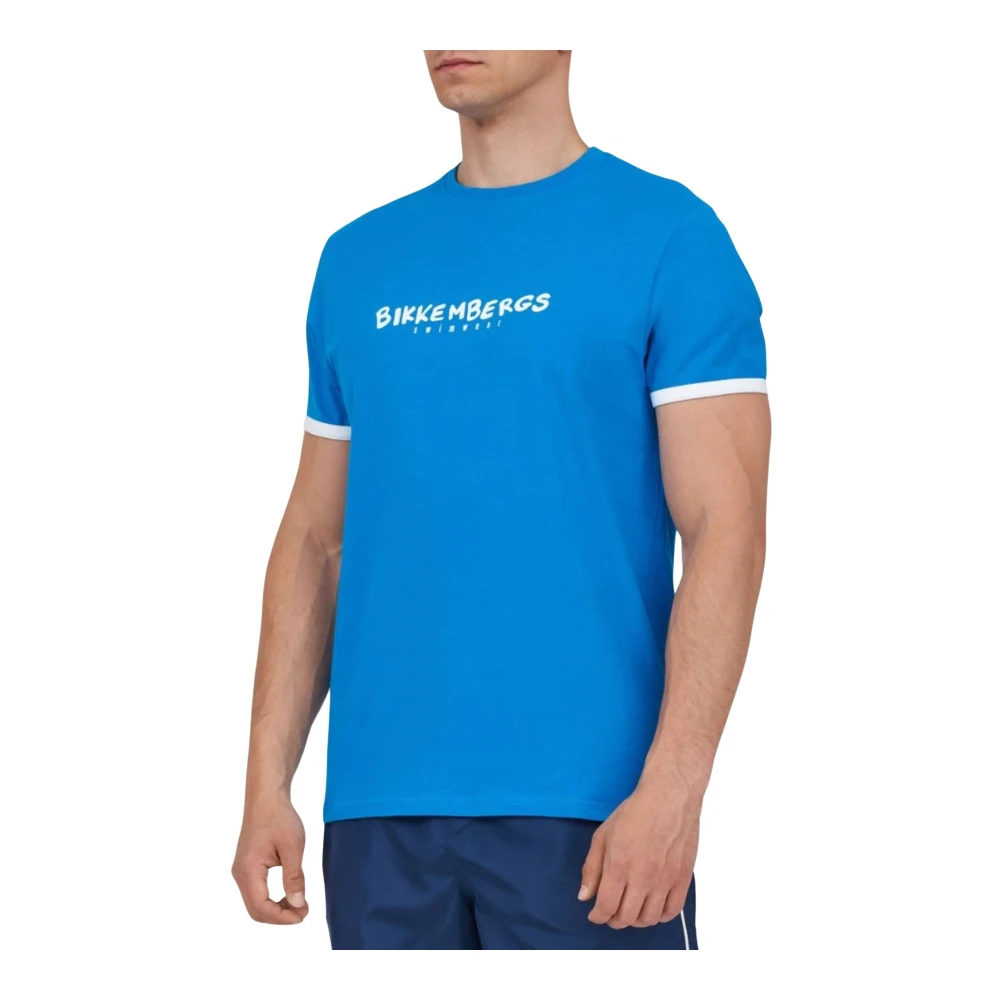 Bikkembergs Heren Basic T-shirt Blue Heren