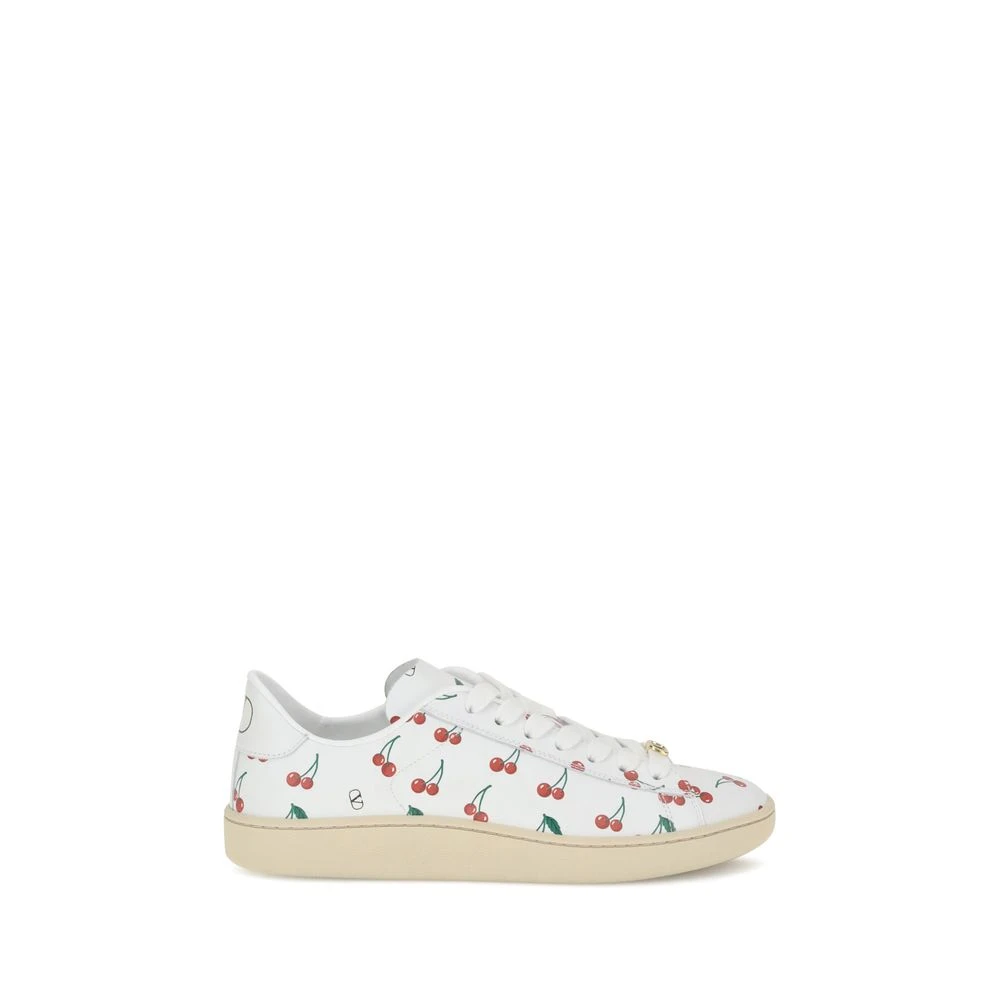 Valentino Garavani Women's White Sneakers, 4 Uk, Cherryfic Trainers With Vlogo Accessory
