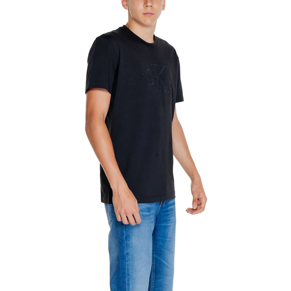 Calvin Klein Jeans Zwart Katoenen Heren T-Shirt Herfst Winter Collectie Black Heren