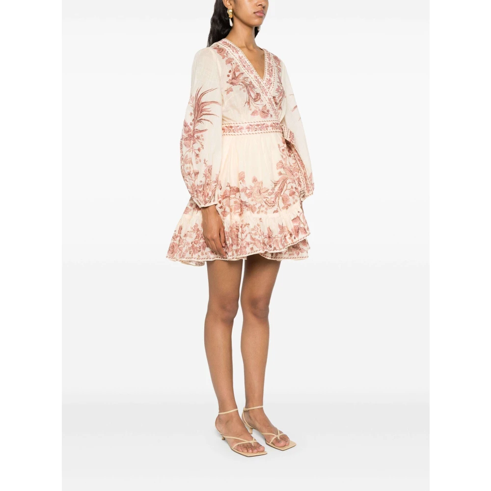 Zimmermann Botanical Wrap Mini Jurk Multicolor Dames