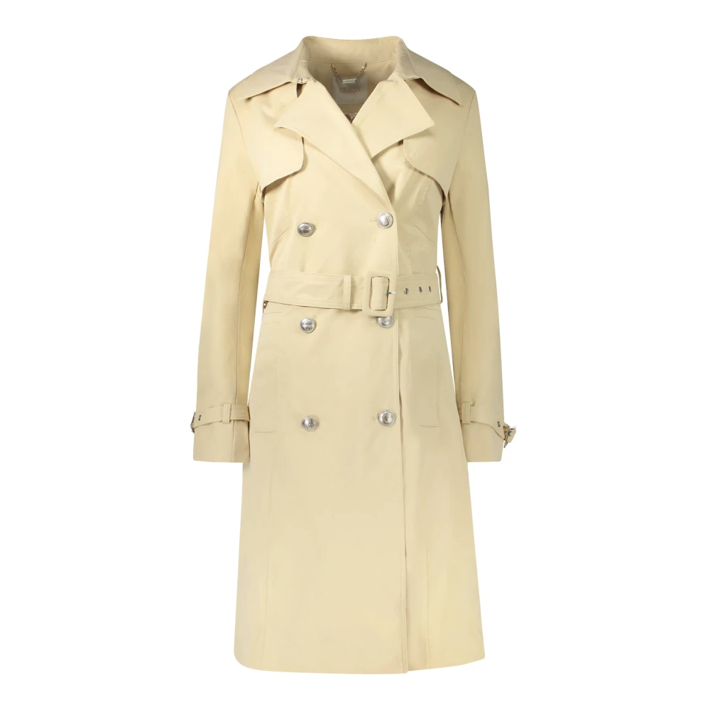 Guess Beige Trench met lange mouwen en riem Beige Dames