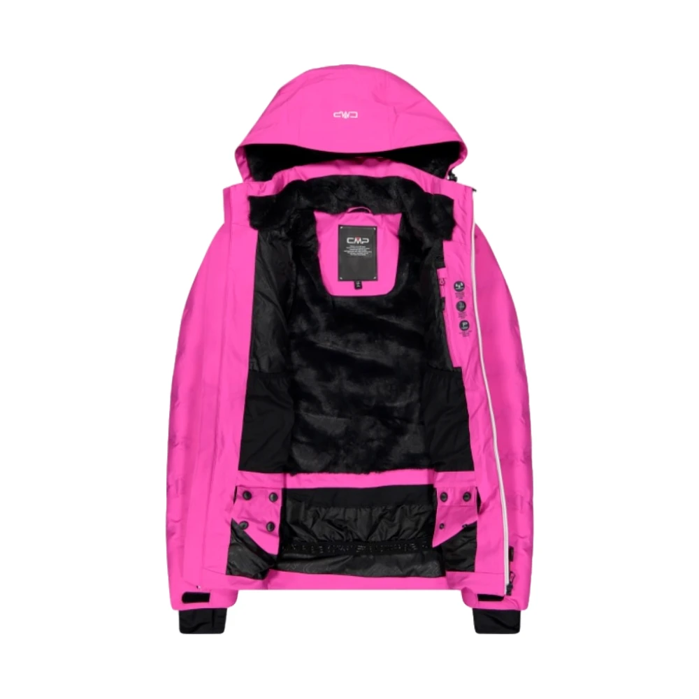 CMP Rode Winterjas High-Loft Capuchon Pink Dames