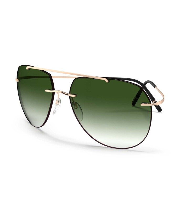lunettes-de-soleil-dorees-et-vertes-ombragees