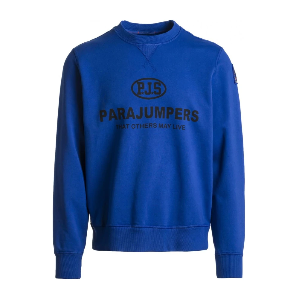 Parajumpers Men's Blue Sweatshirts, S, Round Neck Sweatshirt