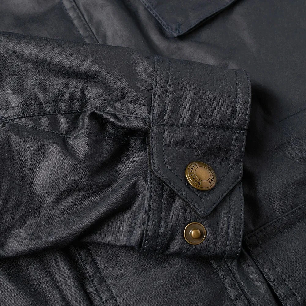 Belstaff Fieldmaster Jas van Gewaxt Katoen Blue Heren