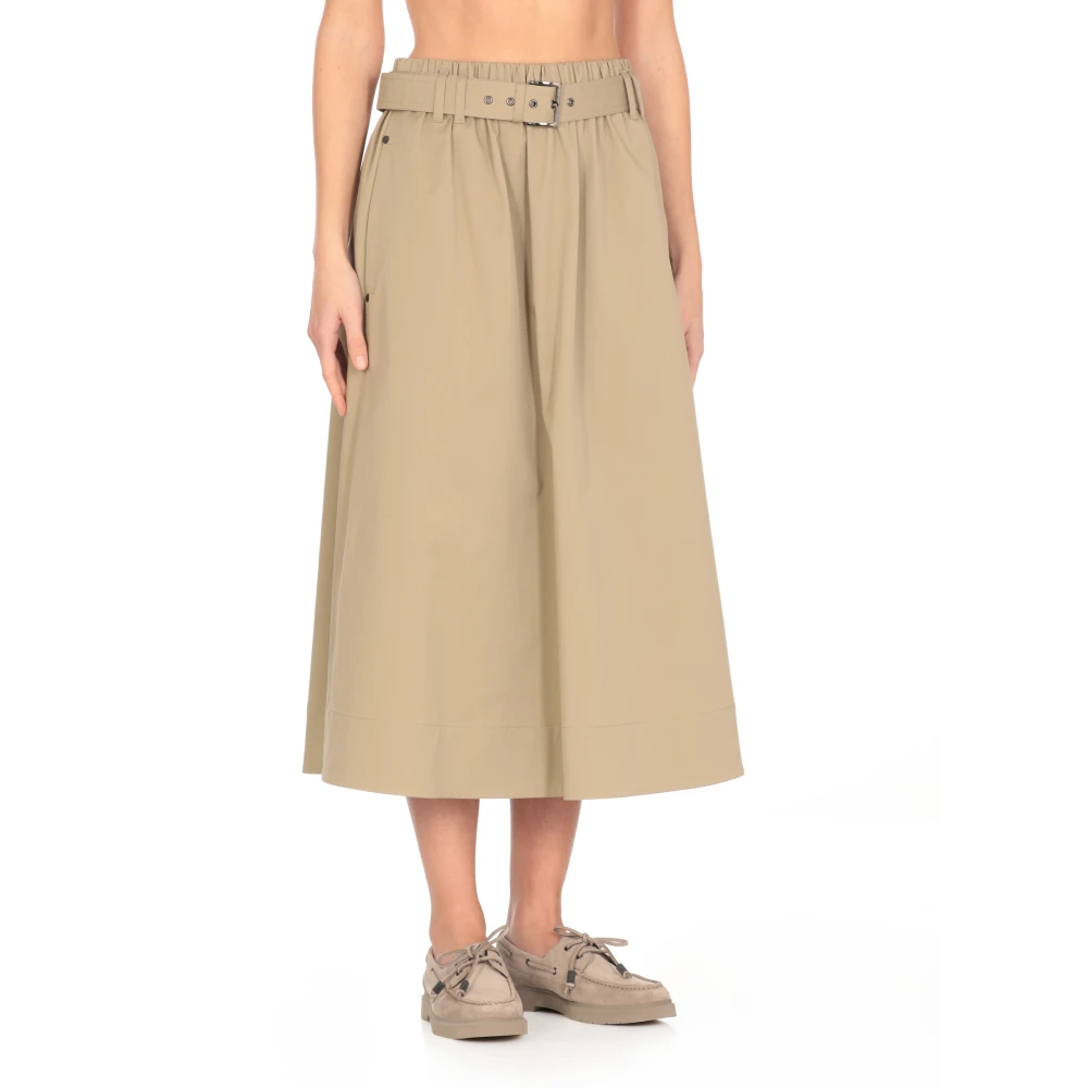 BRUNELLO CUCINELLI Groene katoenen rok met elastische taille Green Dames