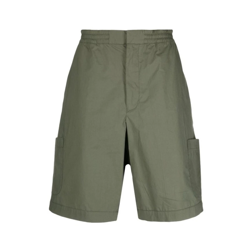 Ambush Men's Green Cotton Bermuda Shorts