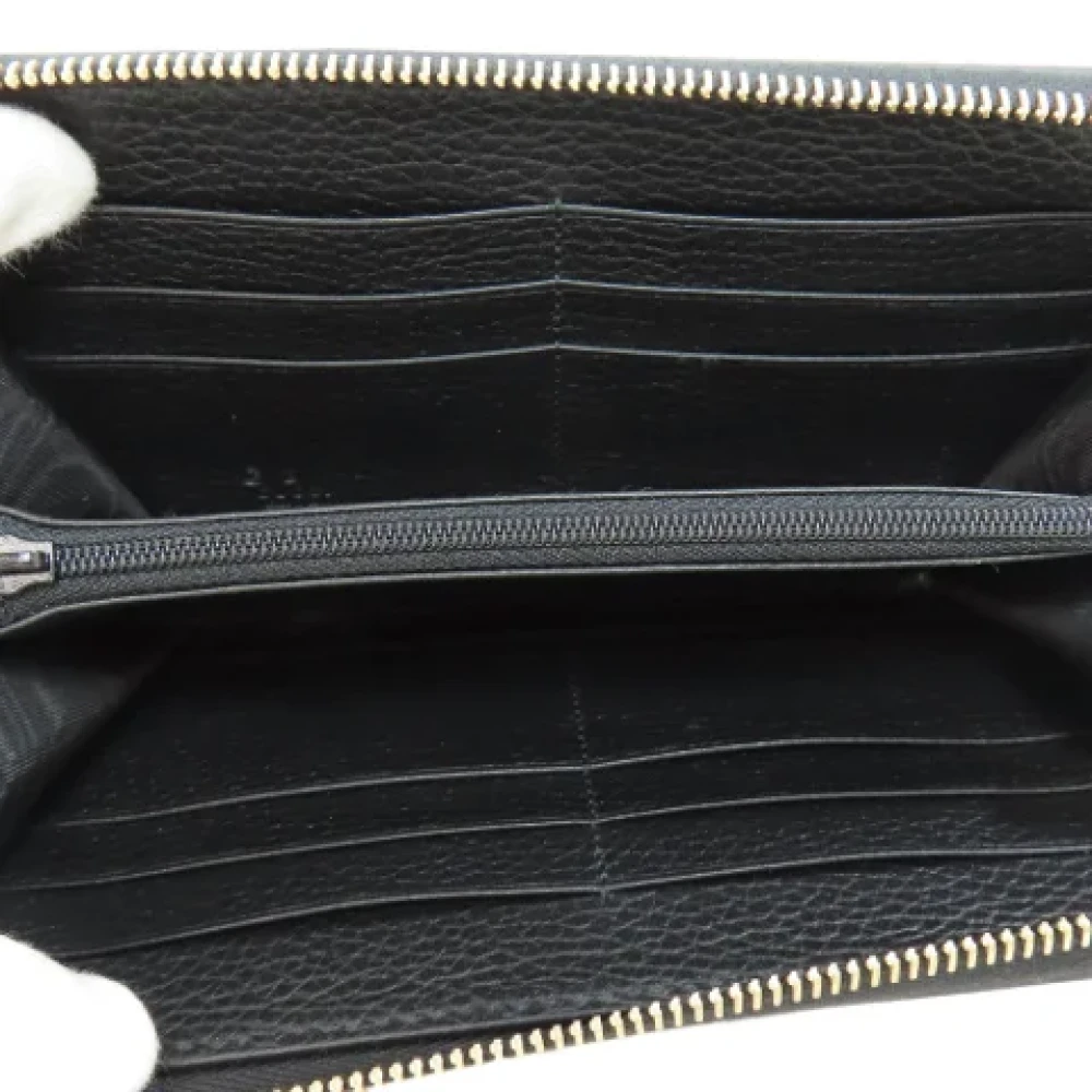 Gucci Vintage Pre-owned Leather wallets Black Dames