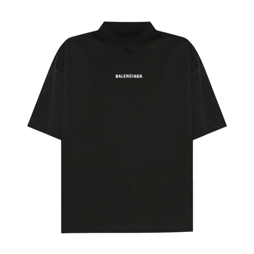 Balenciaga Zwarte Crew Neck T-shirts en Polos Black Dames