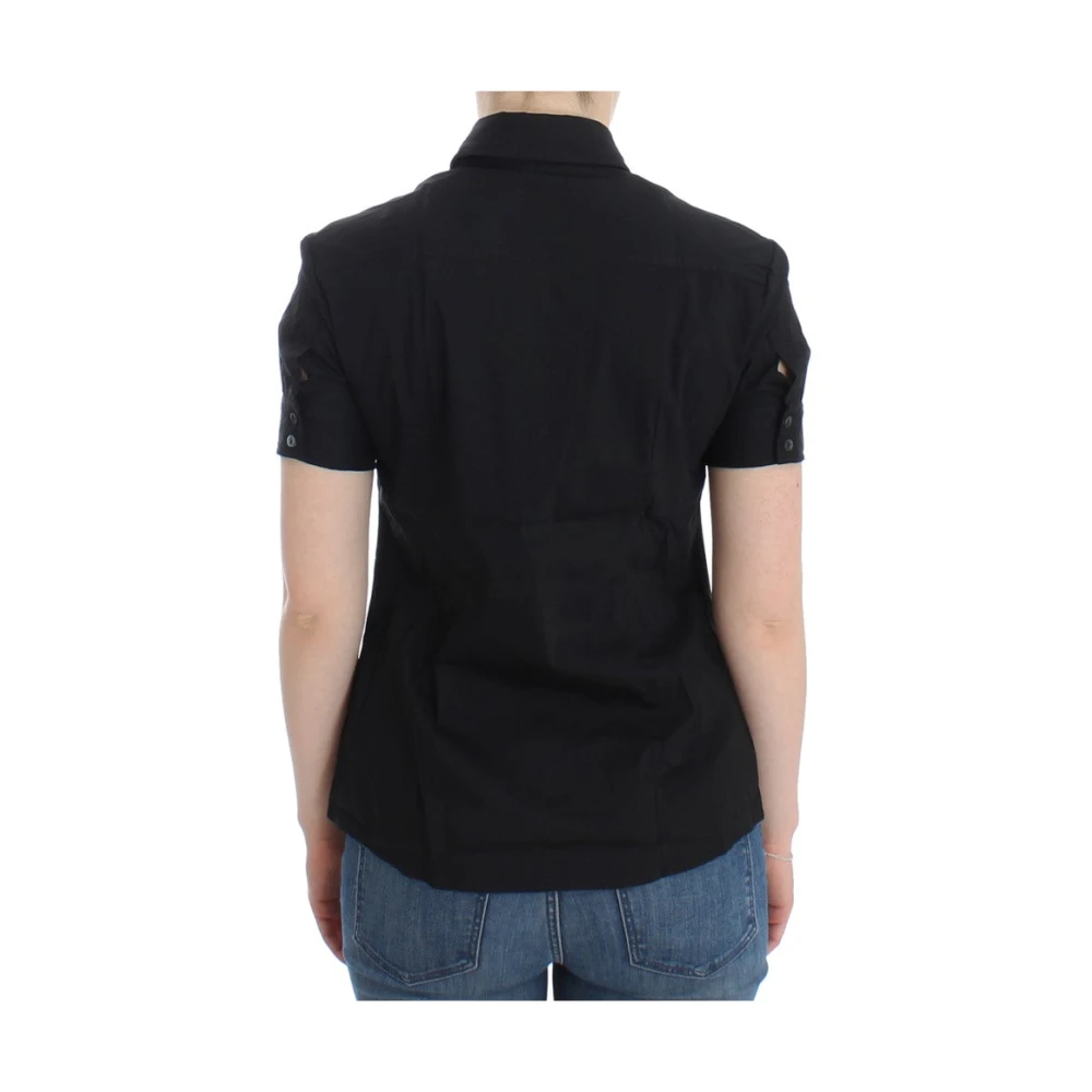 John Galliano Zwarte katoenen shirt top Black Dames