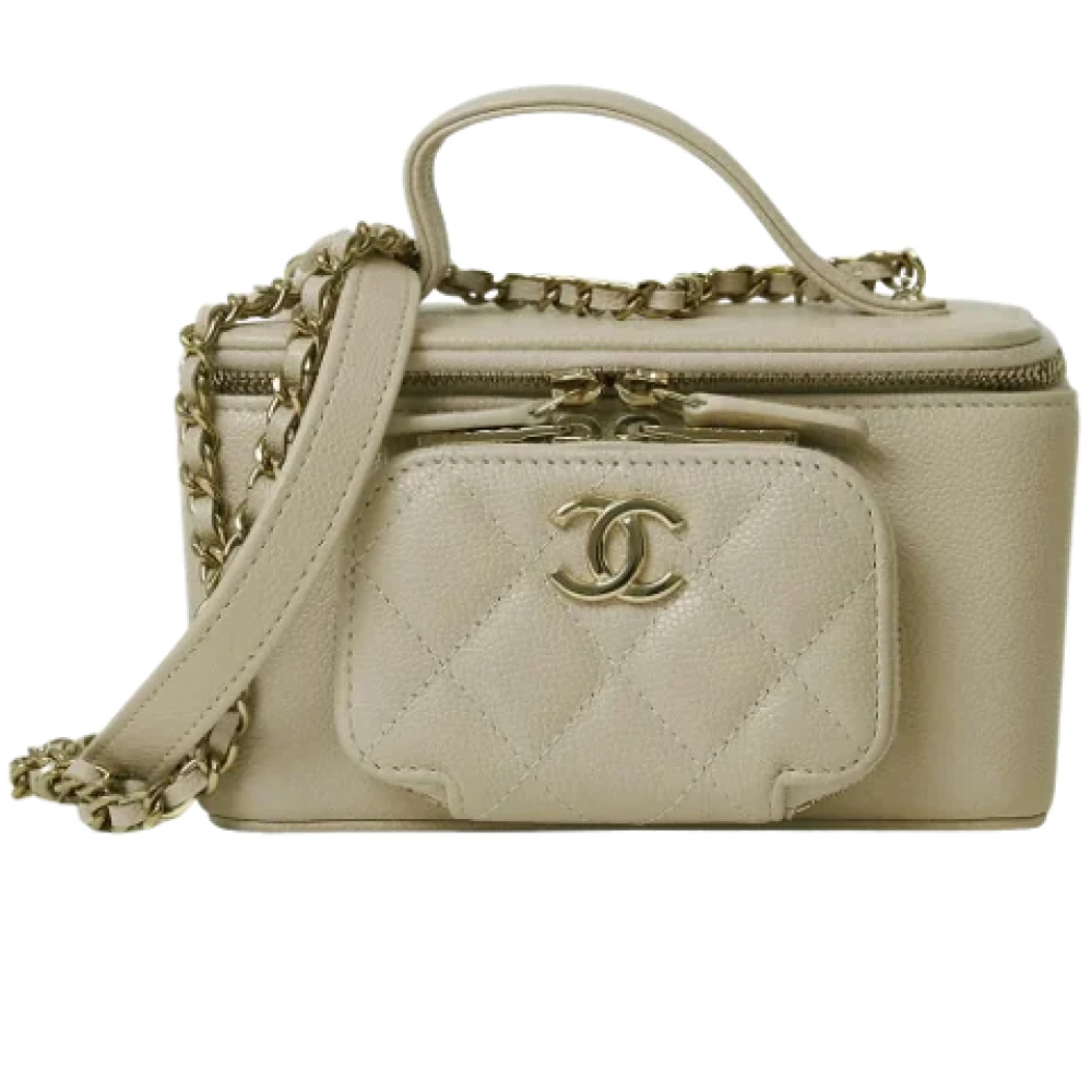 Chanel Vintage Pre-owned Leather chanel-bags Beige Dames