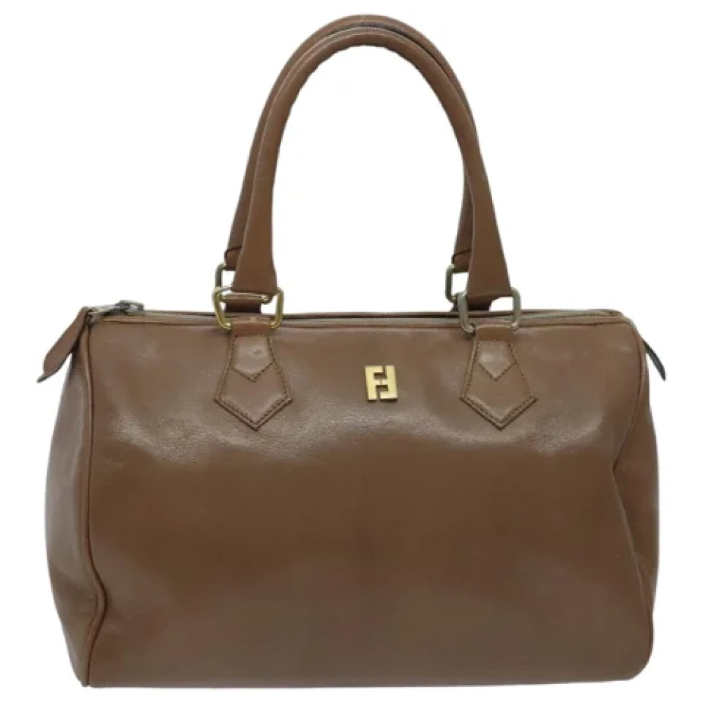 Fendi Vintage Pre-owned Leather handbags Brown Dames