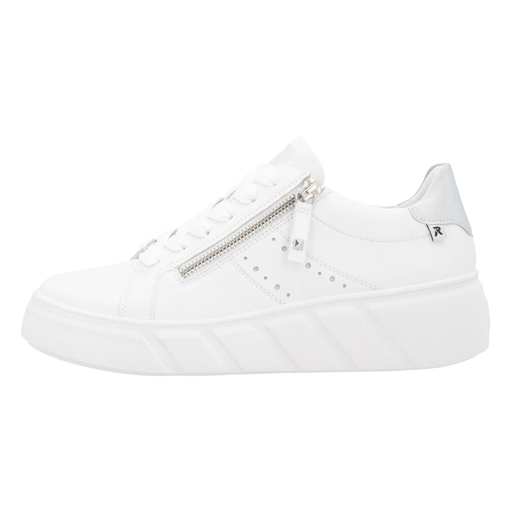 Rieker W2605 Lace-up Sneaker Dames Schoenen Wit