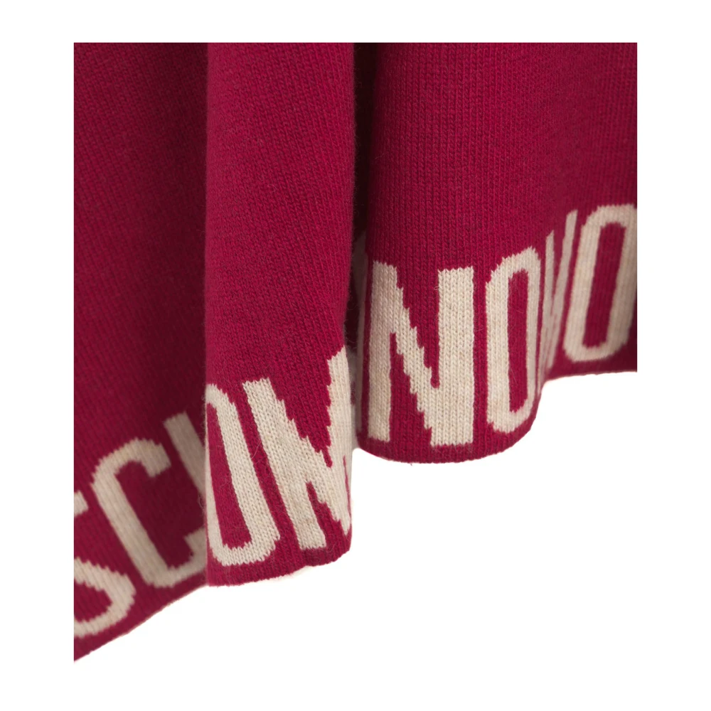 Moschino Rode Gebreide Trui Aw24 Handwas Red Dames