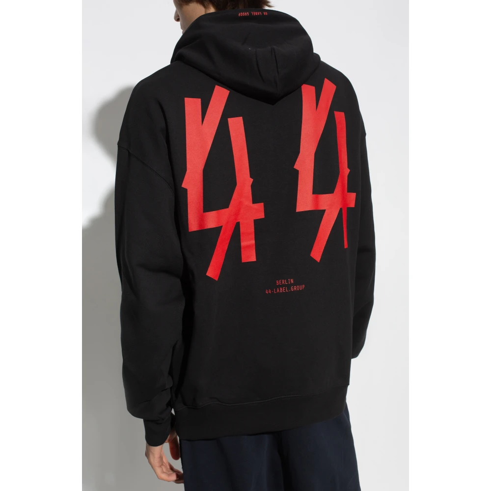 44 Label Group Sweatshirt met logo Black Heren