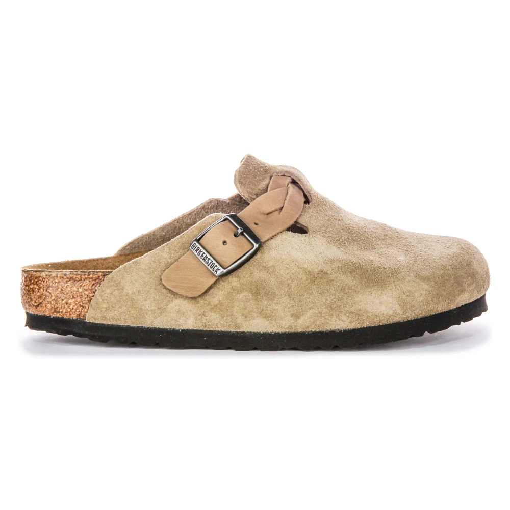 Birkenstock Women's Beige Mules, 4 Uk, Braided Elegant Pin Buckle Clog