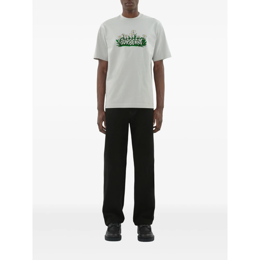 Burberry Grijze T-shirts en Polos met Print Gray Heren