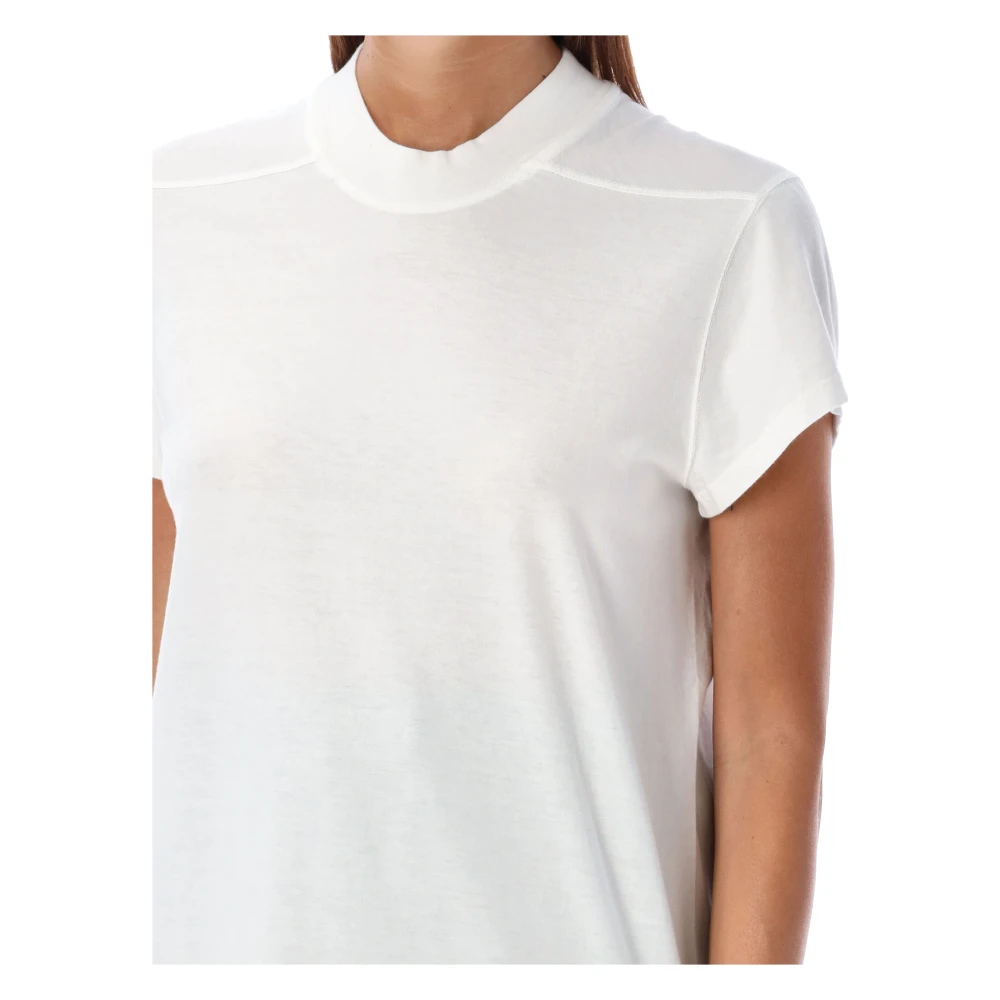Rick Owens T-shirt met hoge hals en subtiele details White Dames
