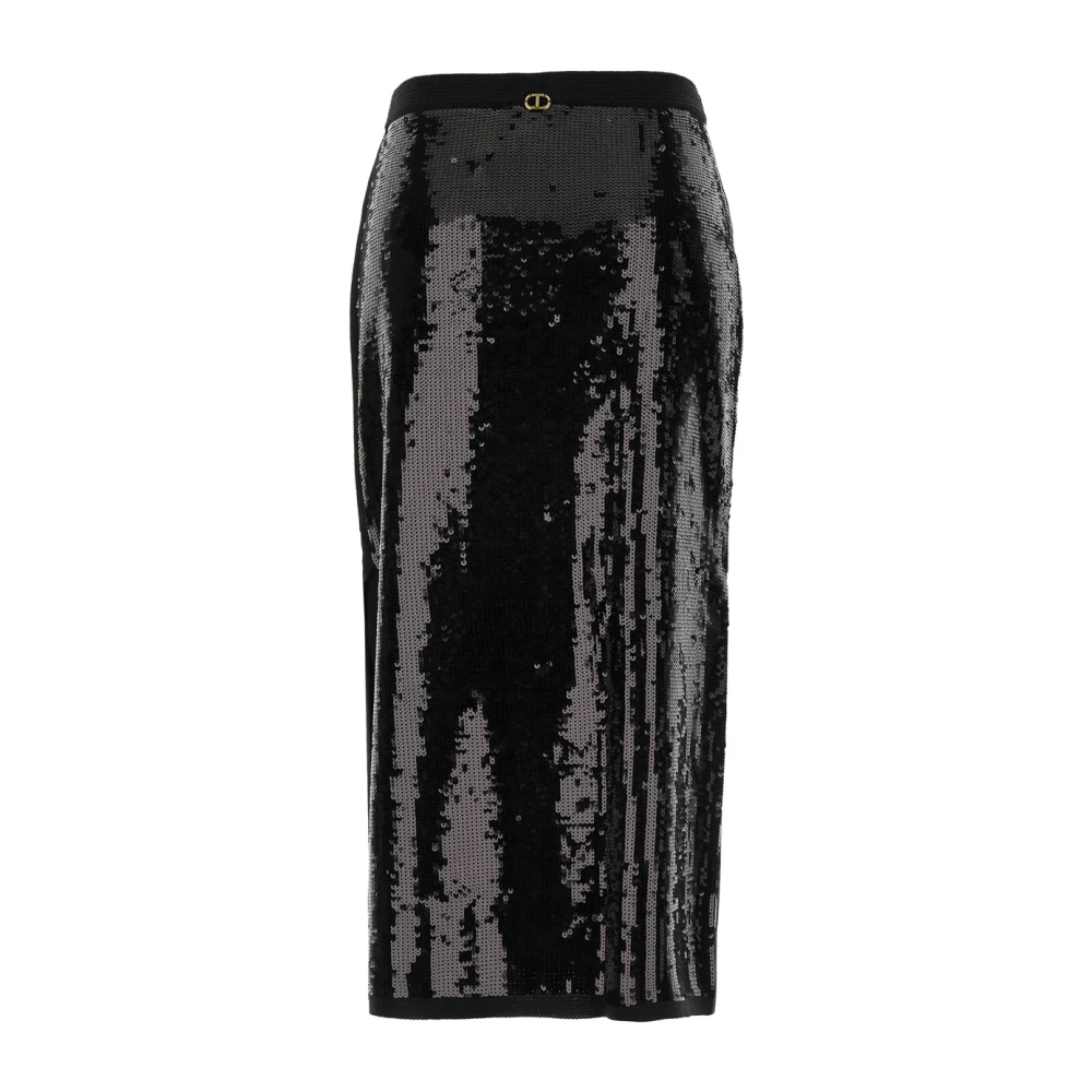 Twinset Zwarte Rokken Gonna Black Dames