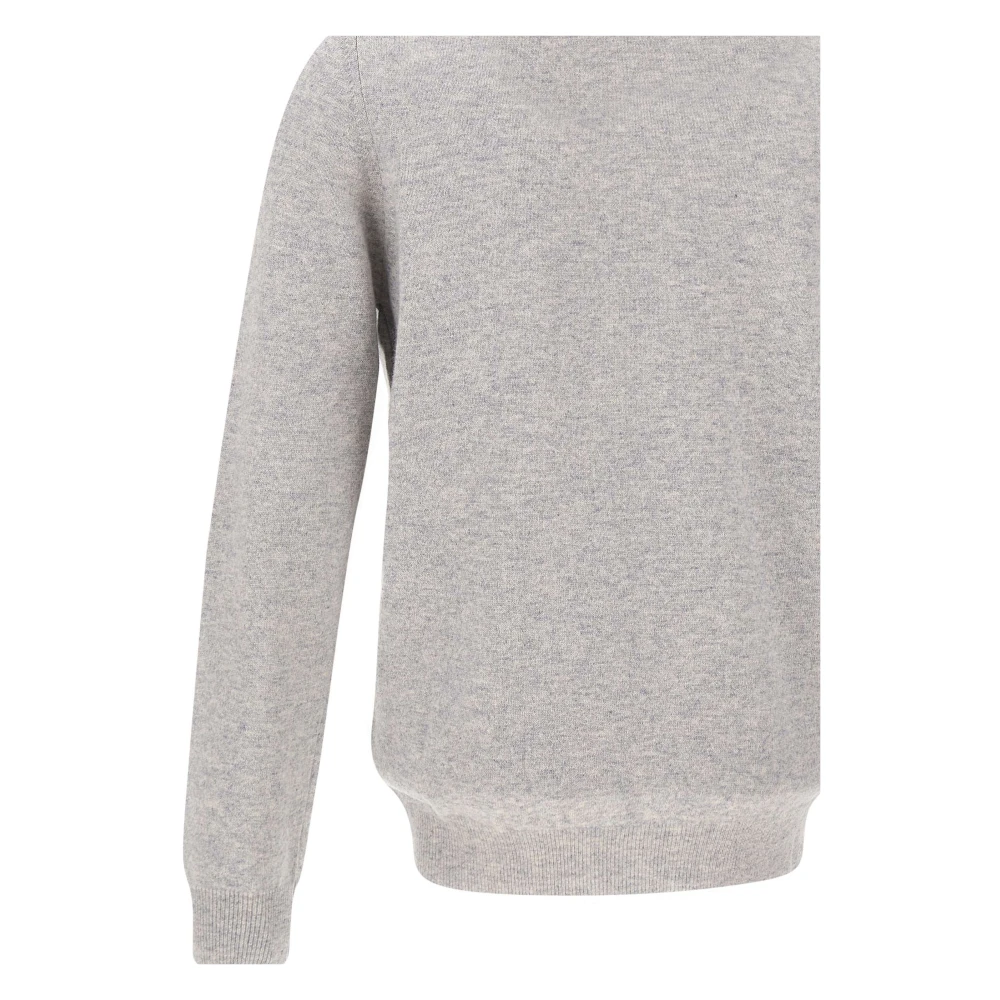 Kangra Kasjmier Trui Grijs Ronde Hals Gray Heren