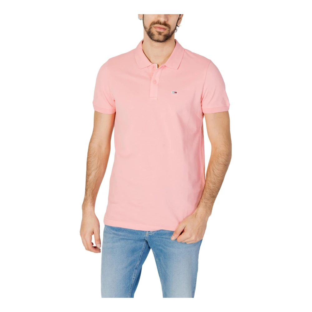 TOMMY JEANS Heren Polo's & T-shirts Tjm Slim Placket Polo Roze