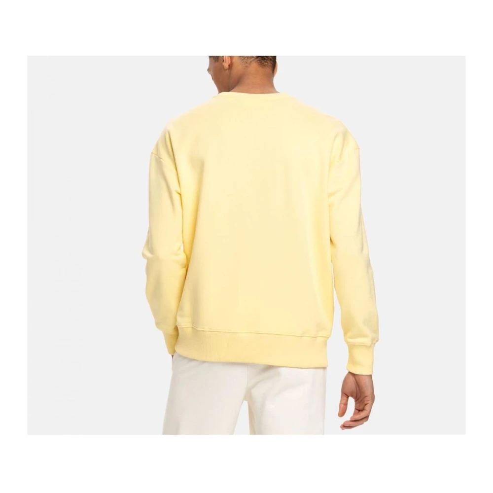 Fila Logo Sweatshirt van Katoen Yellow Heren