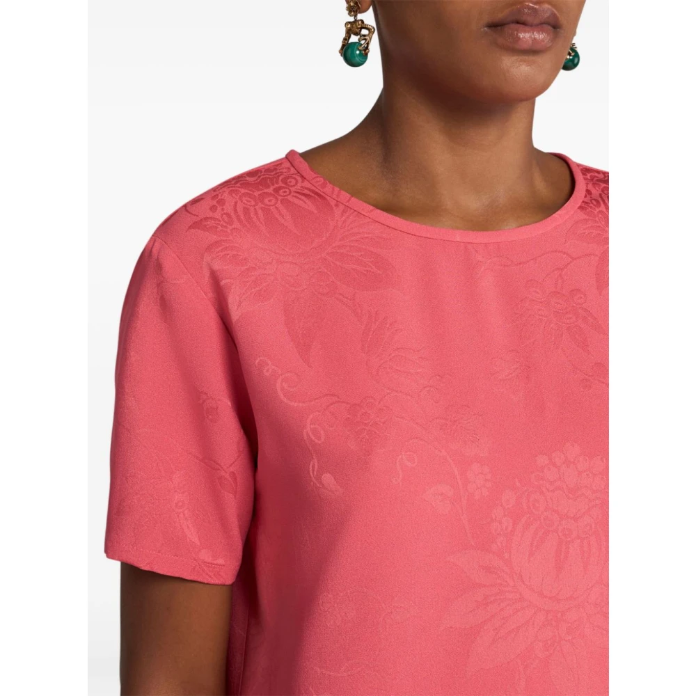 ETRO Koraalbladeren Top Pink Dames