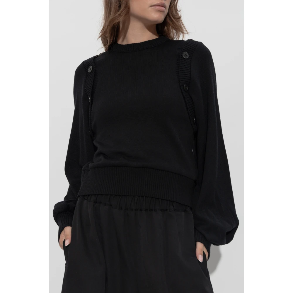 Comme des Garçons Wollen trui Black Dames