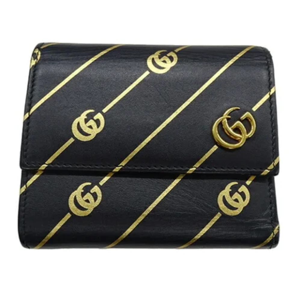 Gucci Vintage Pre-owned Leather wallets Black Dames