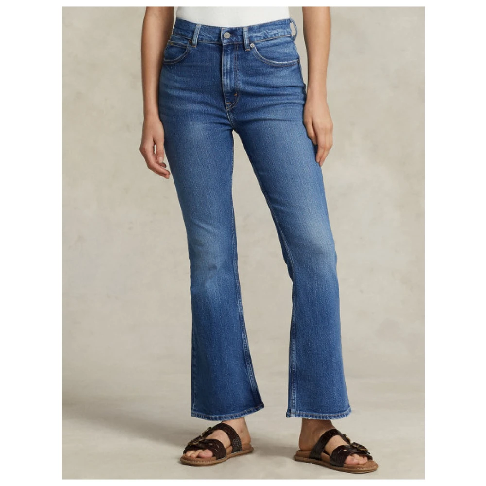 Polo Ralph Lauren Crop Flare Jeans Blue Dames