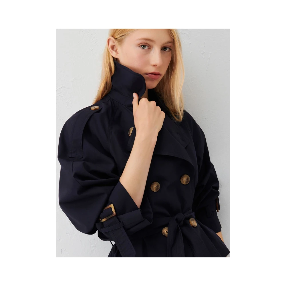 Marella Stijlvolle Trenchcoat Groot Blue Dames