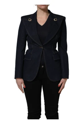 Single-Breasted Denim Blazer