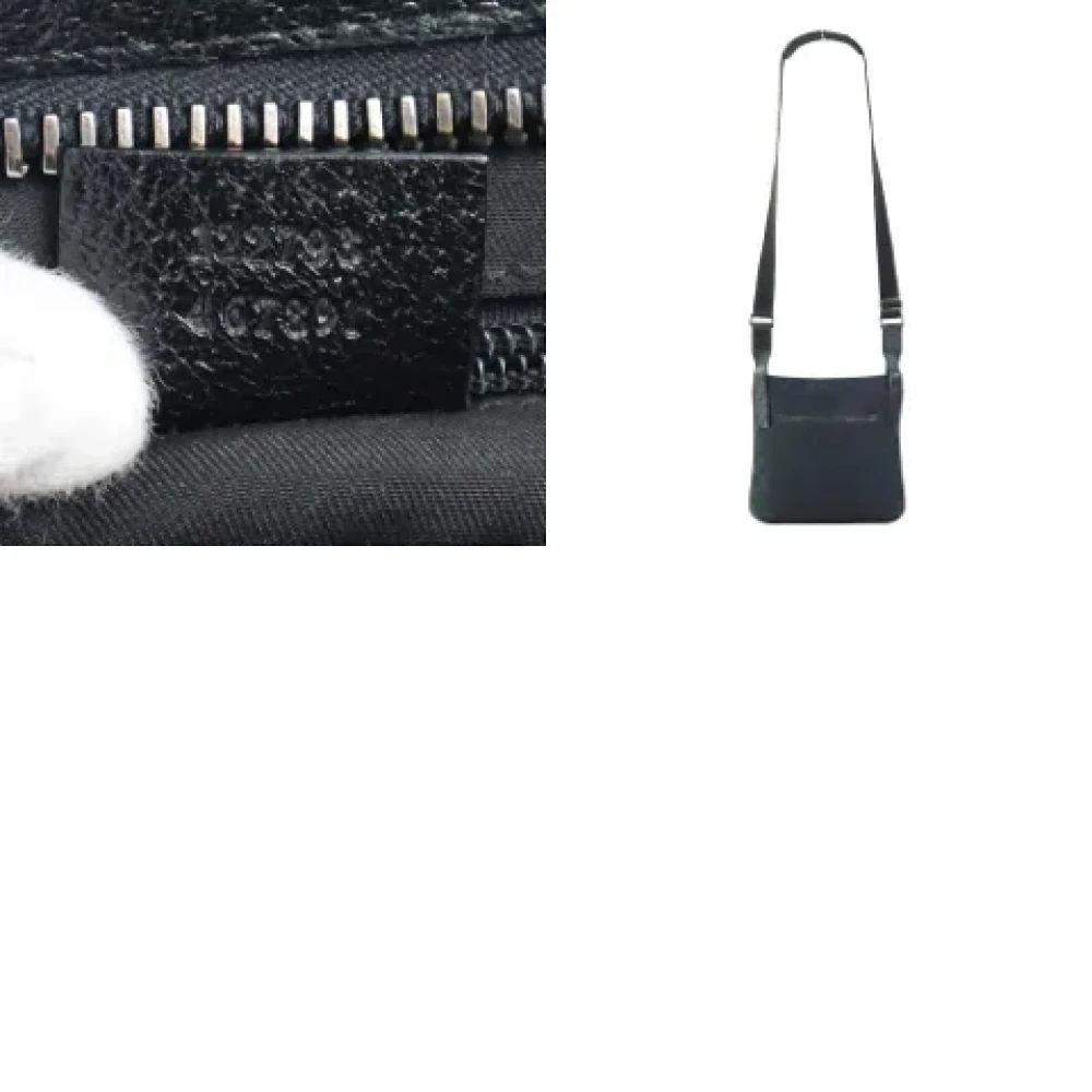 Gucci Vintage Pre-owned Canvas shoulder-bags Black Dames