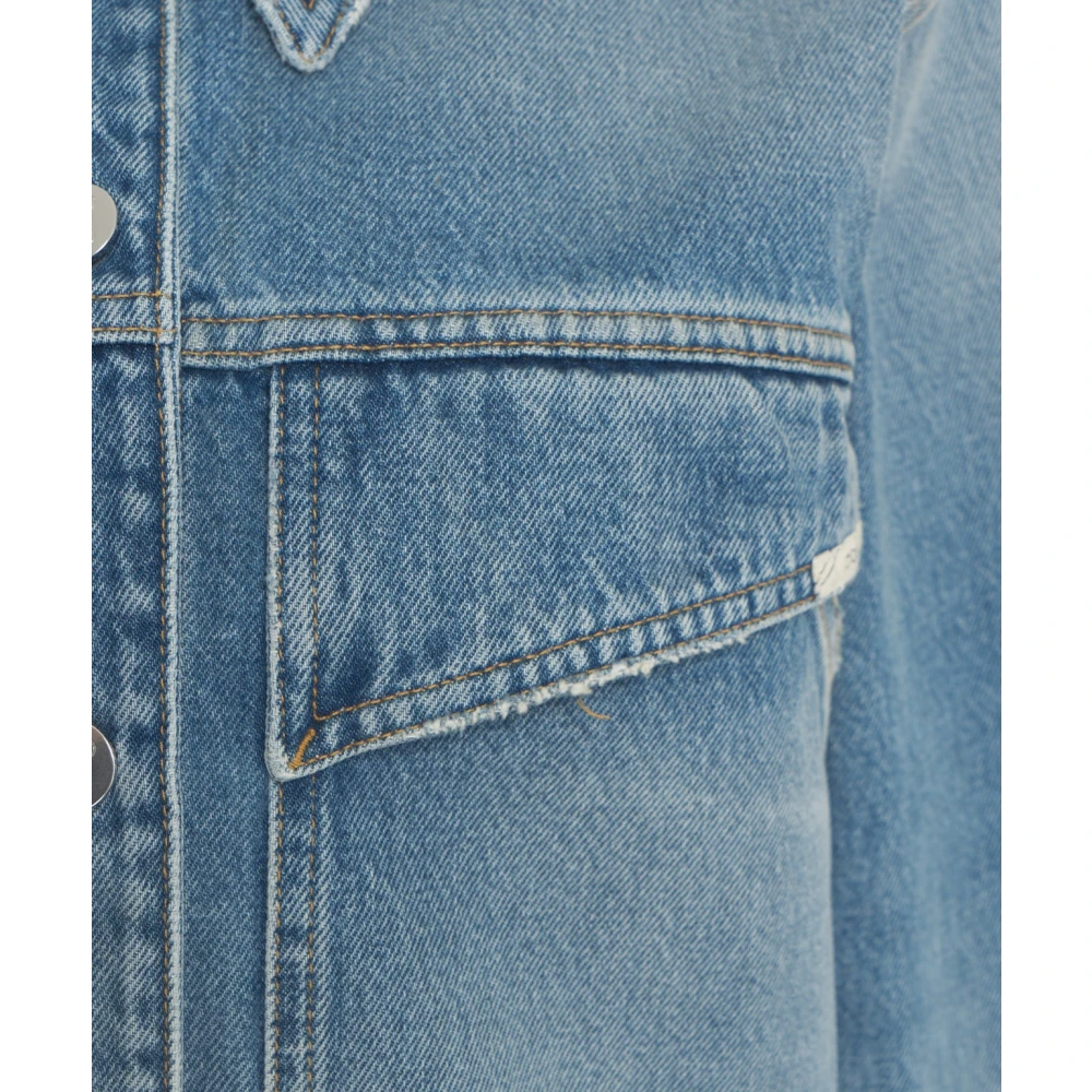 closed Blauwe Cropped Denim Jack Blue Dames
