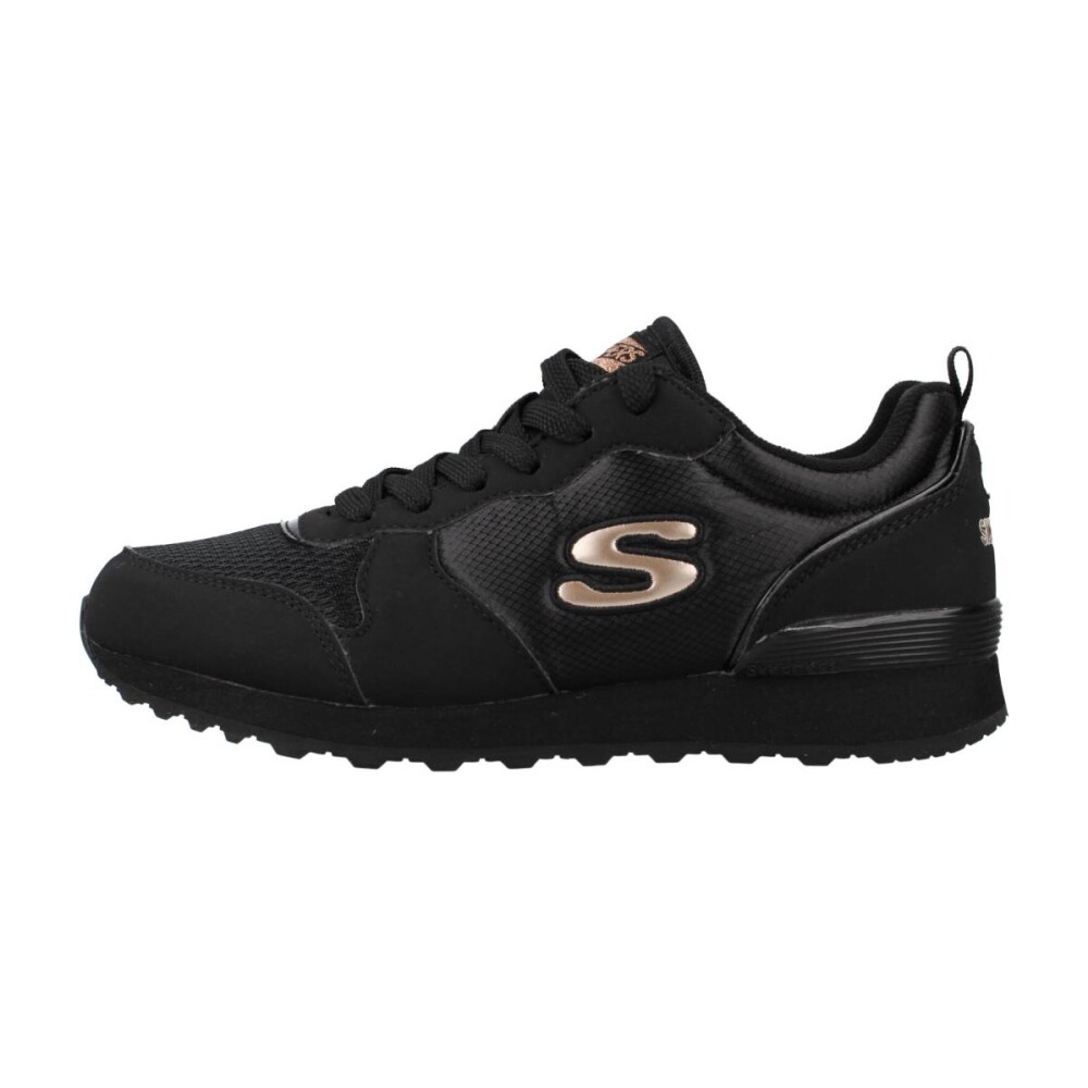 Skechers dames zwart leer hot sale