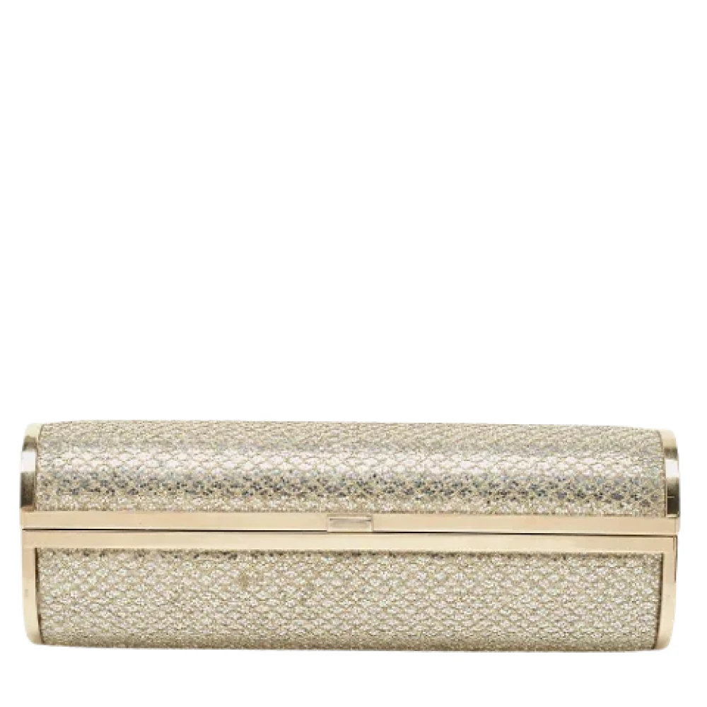 Jimmy Choo Pre-owned Fabric clutches Yellow Dames