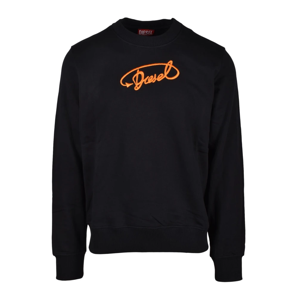 Diesel Katoenen Sweatshirt Black Heren