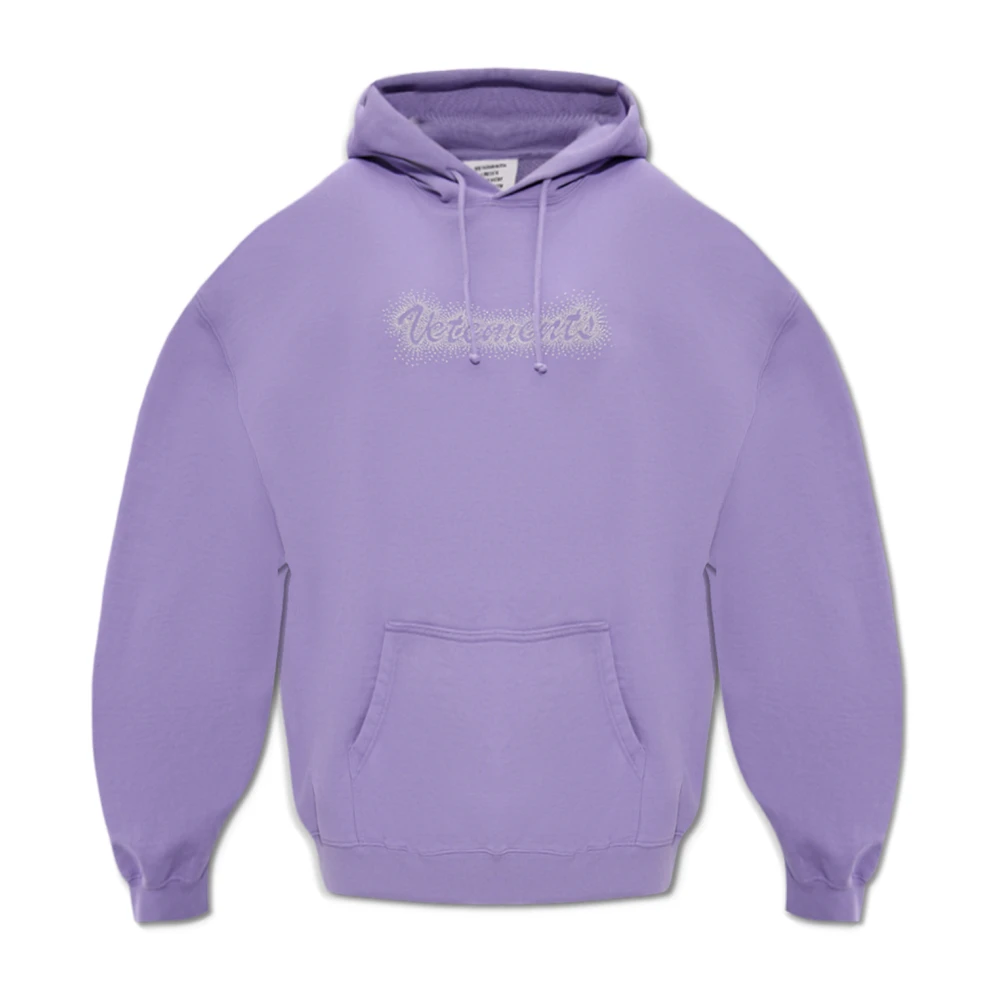 Vetements Hoodie met logo Purple Dames