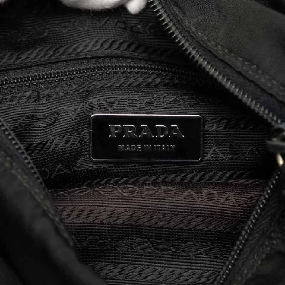 Prada Vintage Pre-owned Canvas crossbody-bags Black Dames