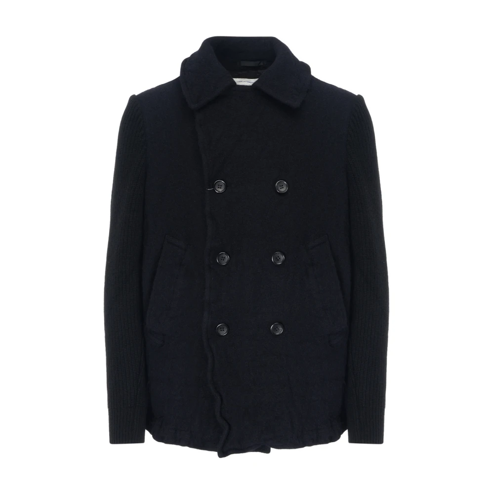 Comme des Garçons Geweven herenjas in marineblauw Blue Heren