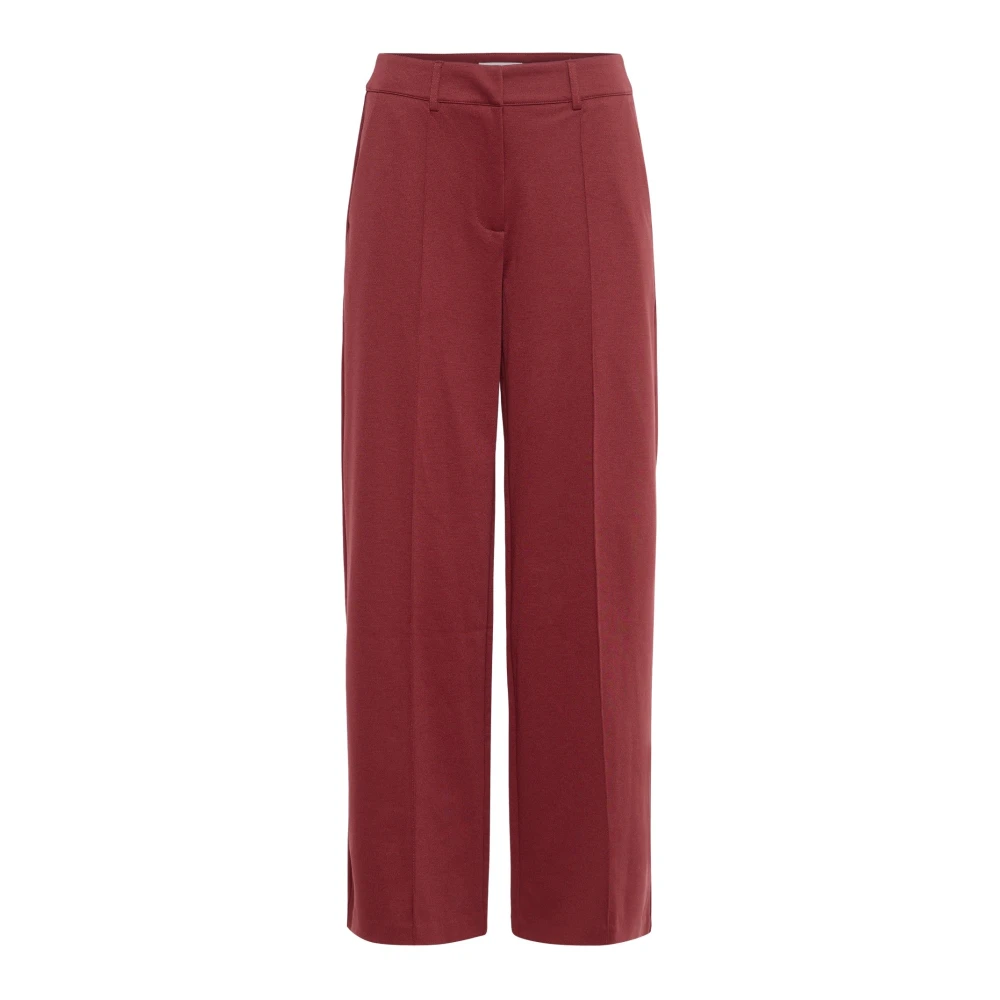 Ichi Damen Dunkelrot Stoffhose "Damen Freizeithose Ihkate", Gr. S, N-Gr, Rot (Zinfandel), Obermaterial: 74% Polyester Pes. 22% Viskose Cv. 4% Elasthan El., - Bild 3